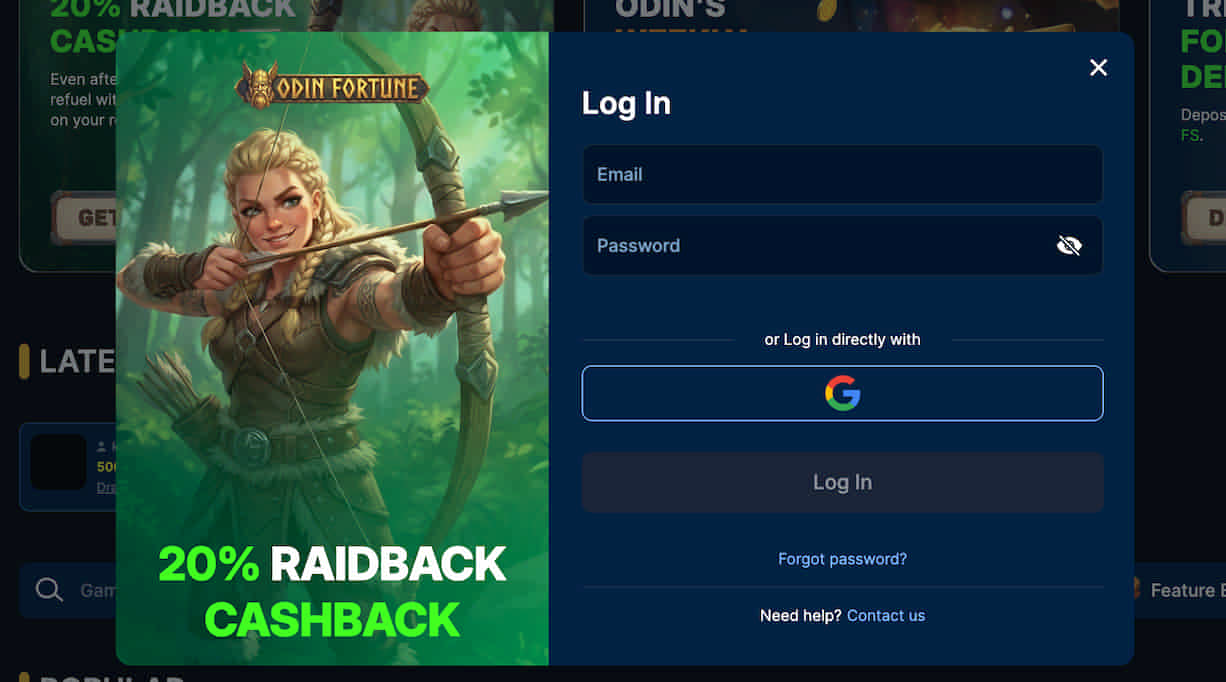 OdinFortune Casino Login and Registration